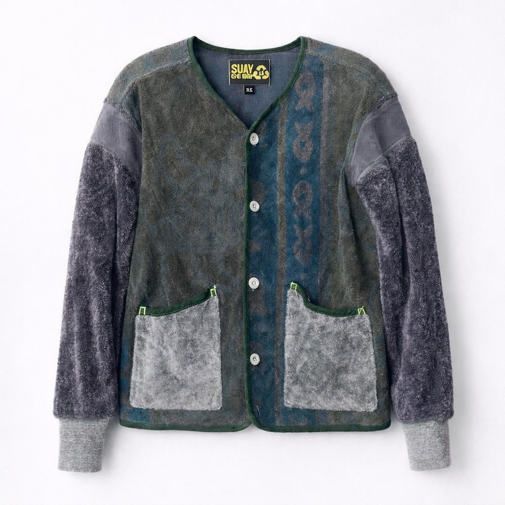 Suay LA Upcycled Remade Patchwork Towel Jacket XS unisex